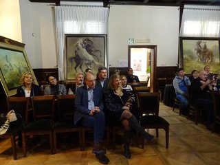 „Obrazy stare i nowe” – wernisaż wystawy Daniela Pieluchy w pałacu Męcińskich w Działoszynie